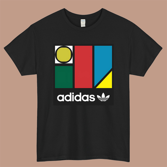 Super Old Vintage Sports Famous Adidas Logo Mens Unisex Short Sleeve Black T-Shirt Size S-3XL
