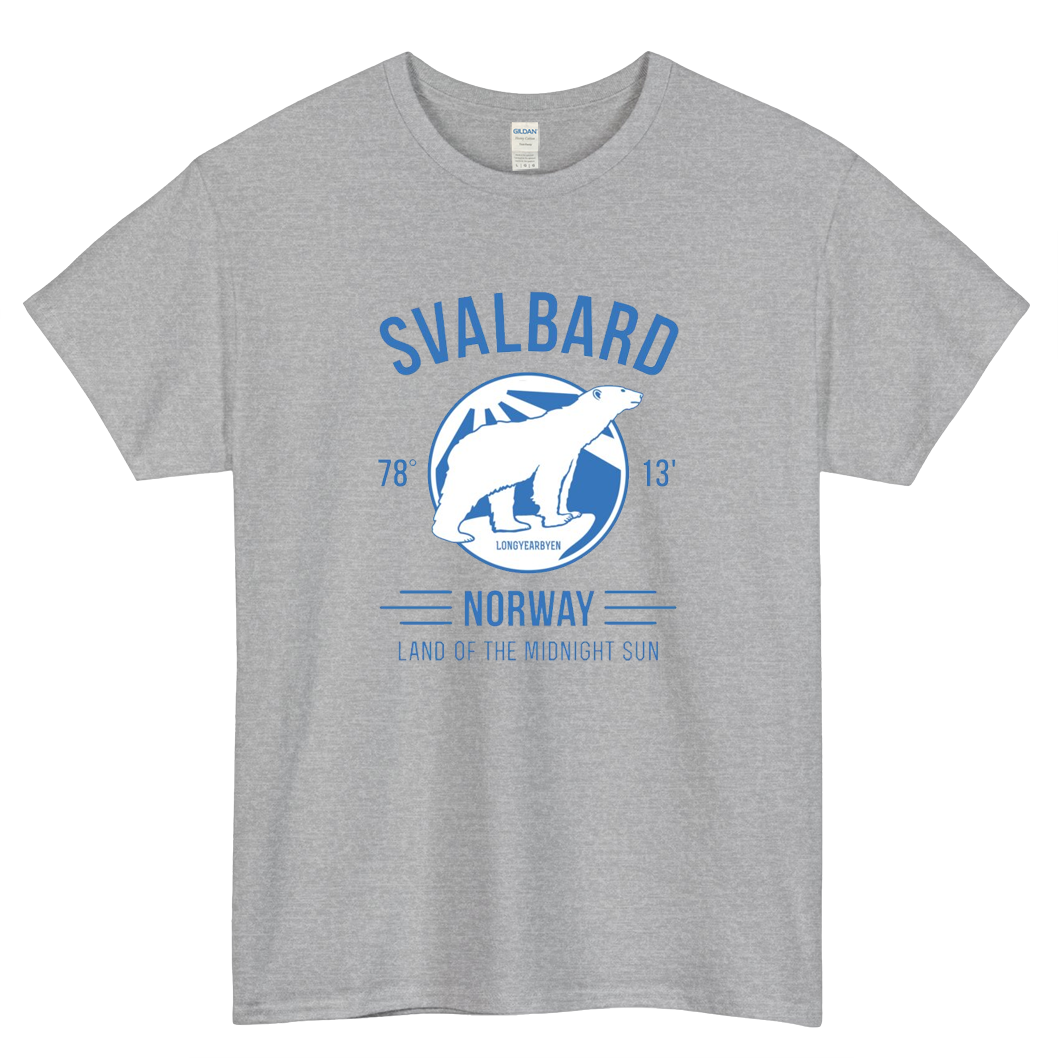 Svalbard Polar Bear Logo Mens Unisex Short Sleeve T-Shirt Size S-3XL - P