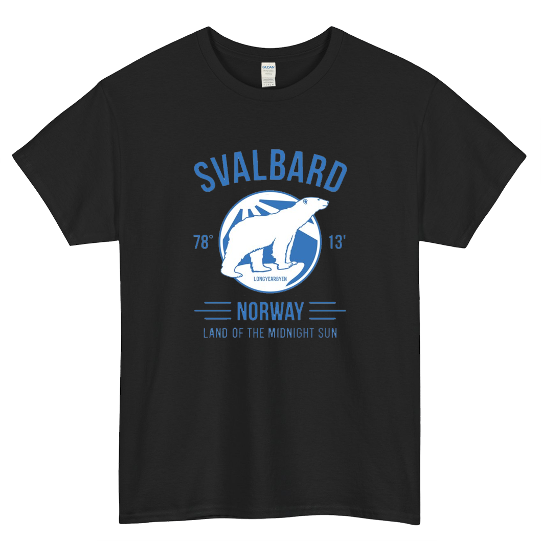 Svalbard Polar Bear Logo Mens Unisex Short Sleeve T-Shirt Size S-3XL - P