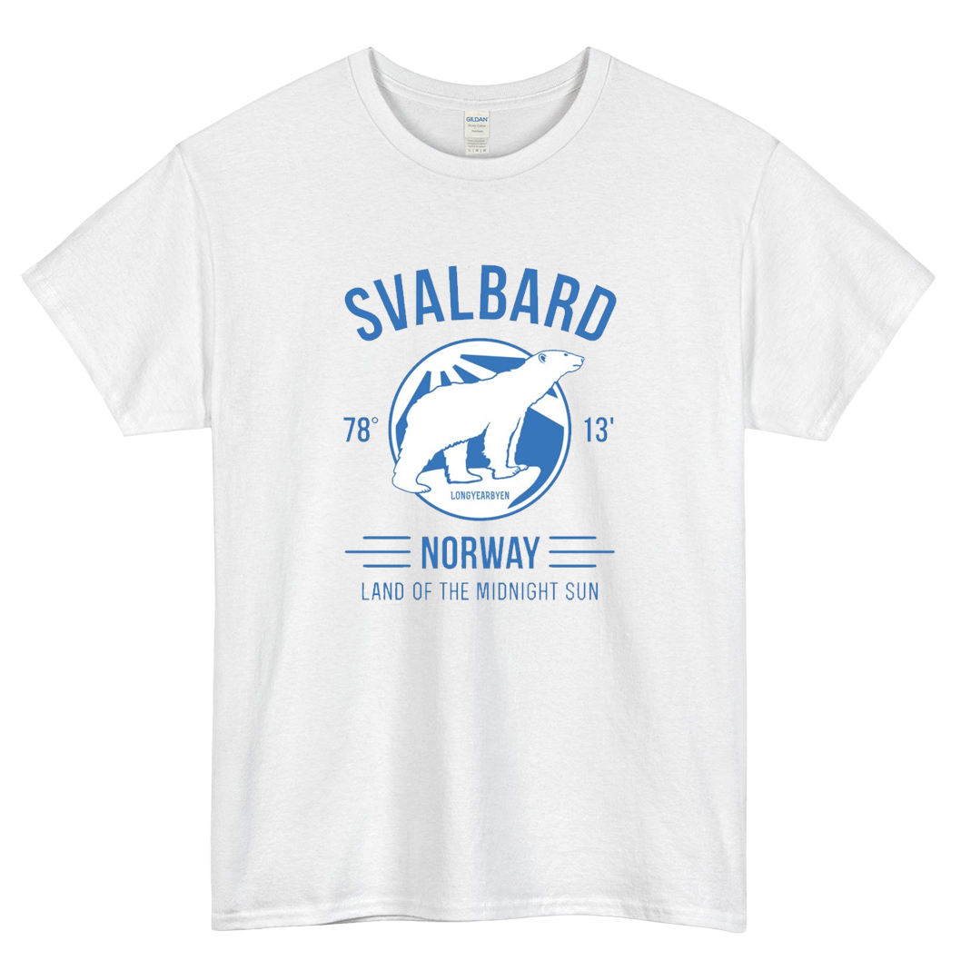 Svalbard Polar Bear Logo Mens Unisex Short Sleeve T-Shirt Size S-3XL - P