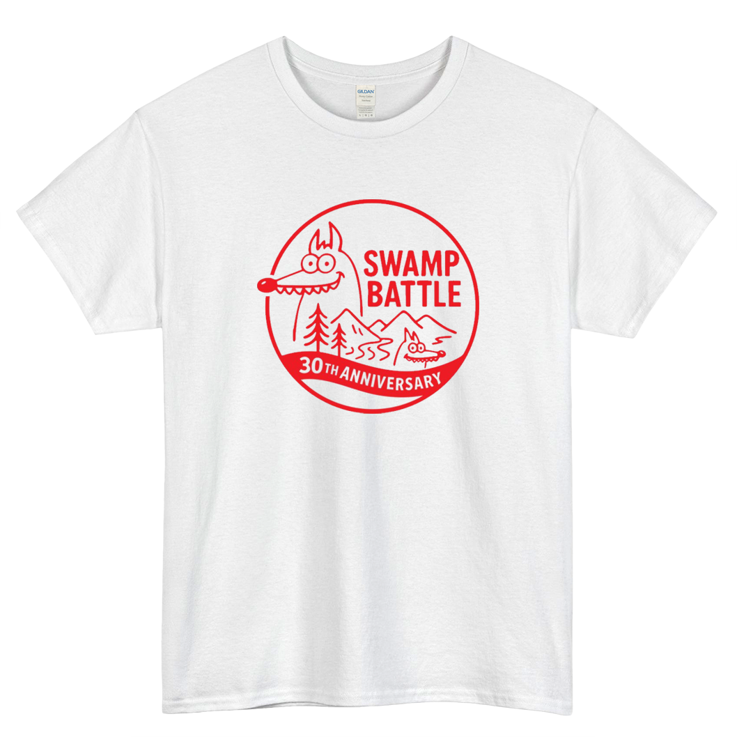 Swamp Battle - Red Logo Mens Unisex Short Sleeve T-Shirt Size S-3XL - P