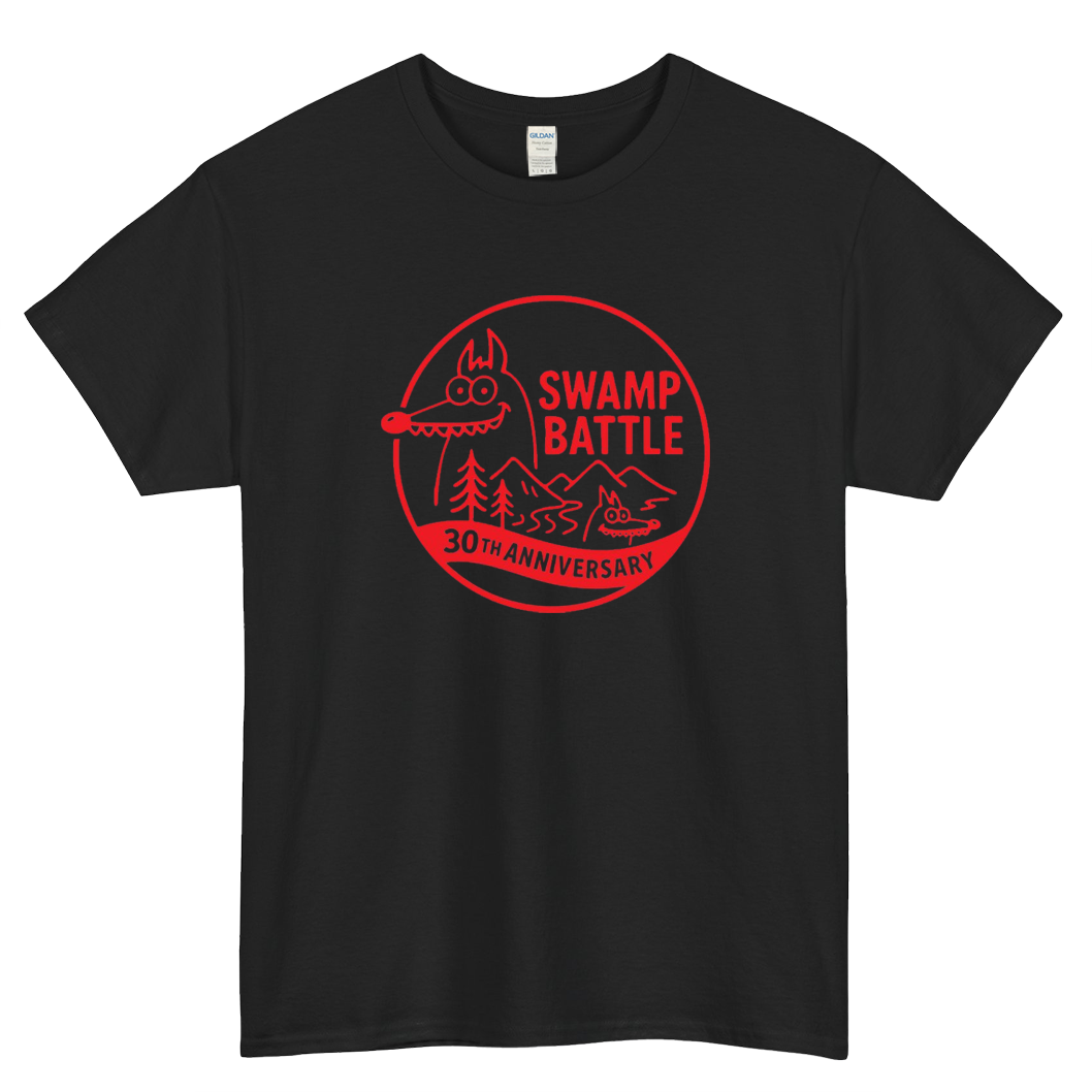 Swamp Battle - Red Logo Mens Unisex Short Sleeve T-Shirt Size S-3XL - P