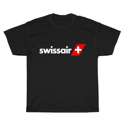 Swissair + Logo Men's Unisex T Shirt Size S to 3XL