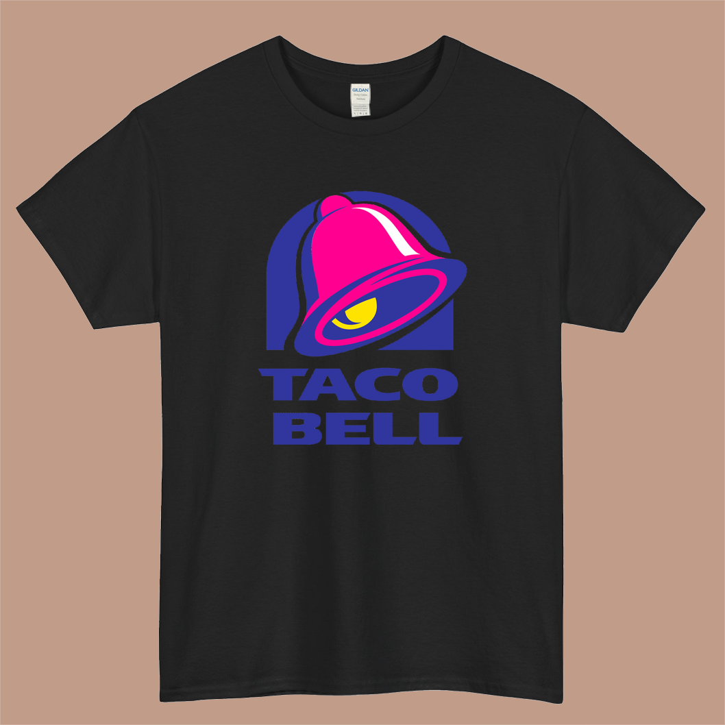TACO BELL Logo Mens Unisex Short Sleeve Black T-Shirt Size S-3XL