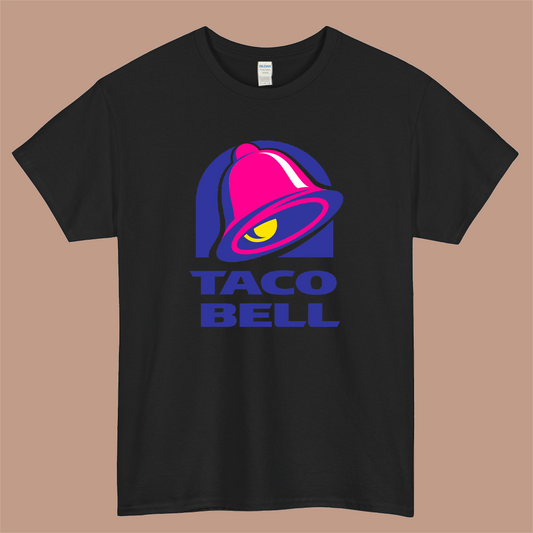 TACO BELL Logo Mens Unisex Short Sleeve Black T-Shirt Size S-3XL