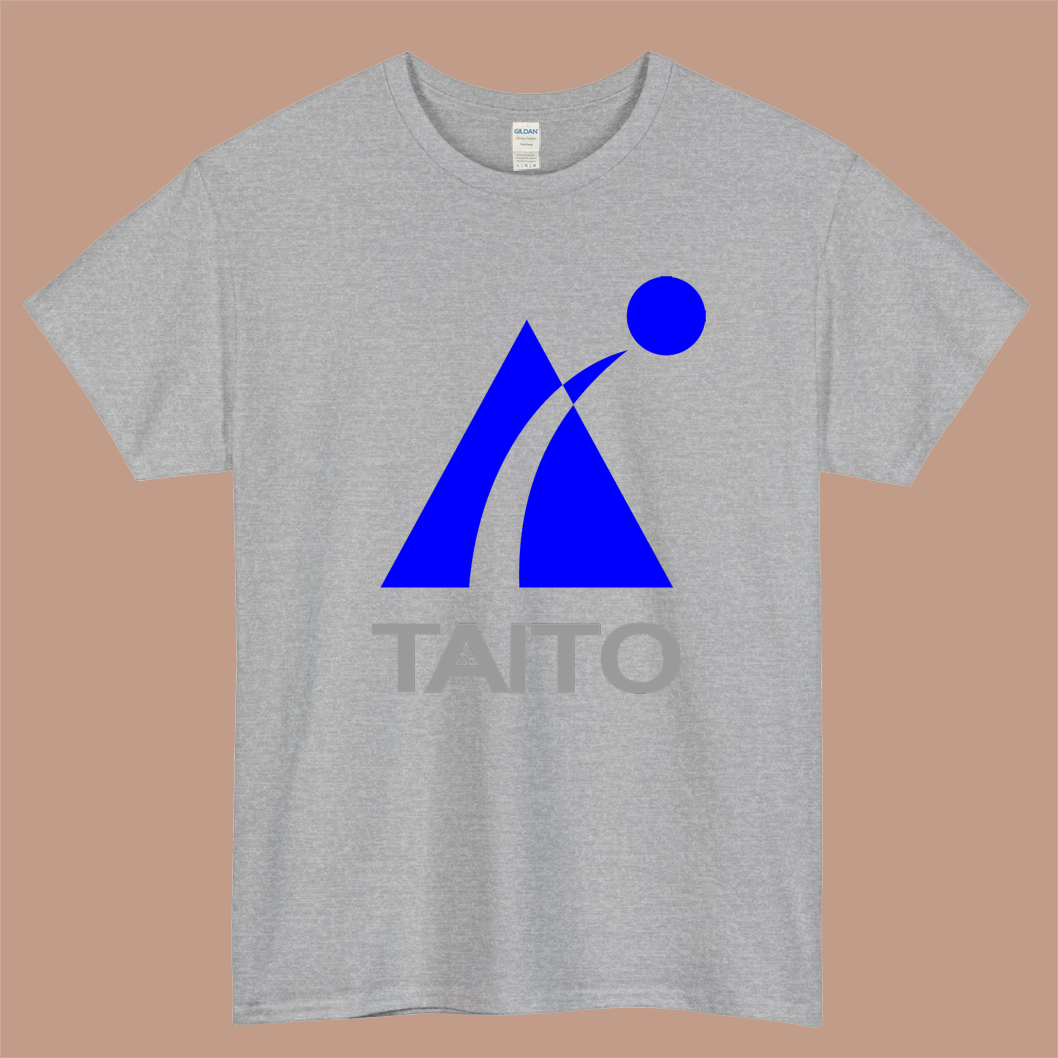 TAITO Logo Mens Unisex Short Sleeve Gray T-Shirt Size S-3XL