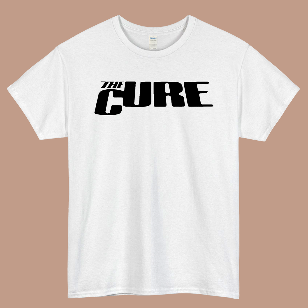 THE CURE Logo Mens Unisex Short Sleeve White T-Shirt Size S-3XL