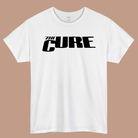 THE CURE Logo Mens Unisex Short Sleeve White T-Shirt Size S-3XL