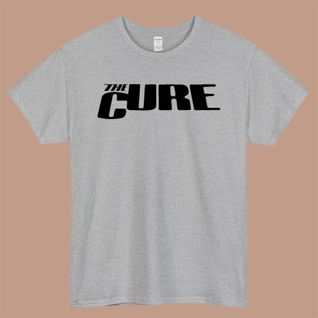THE CURE Logo Mens Unisex Short Sleeve Gray T-Shirt Size S-3XL