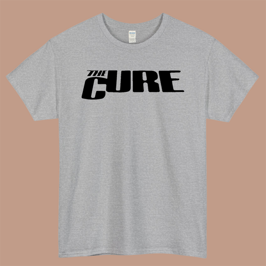 THE CURE Logo Mens Unisex Short Sleeve Gray T-Shirt Size S-3XL