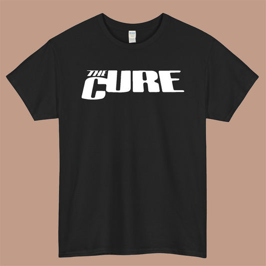 THE CURE Logo Mens Unisex Short Sleeve Black T-Shirt Size S-3XL