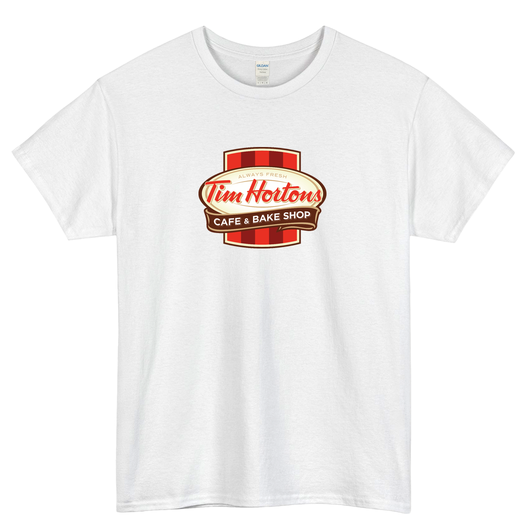 TIM HORTONS FAST FOOD LOGO SHORT SLEEVE T SHIRT -P