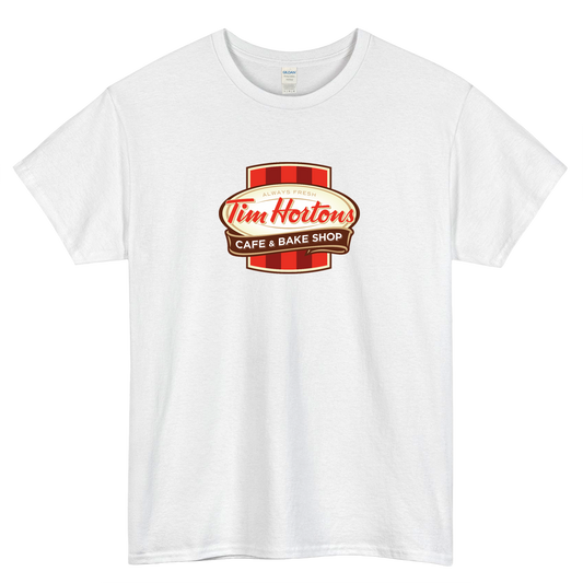 TIM HORTONS FAST FOOD LOGO SHORT SLEEVE T SHIRT -P