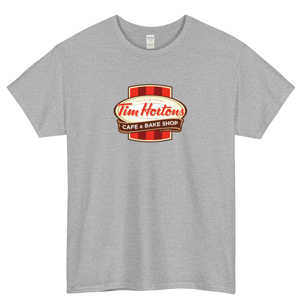 TIM HORTONS FAST FOOD LOGO SHORT SLEEVE T SHIRT -P