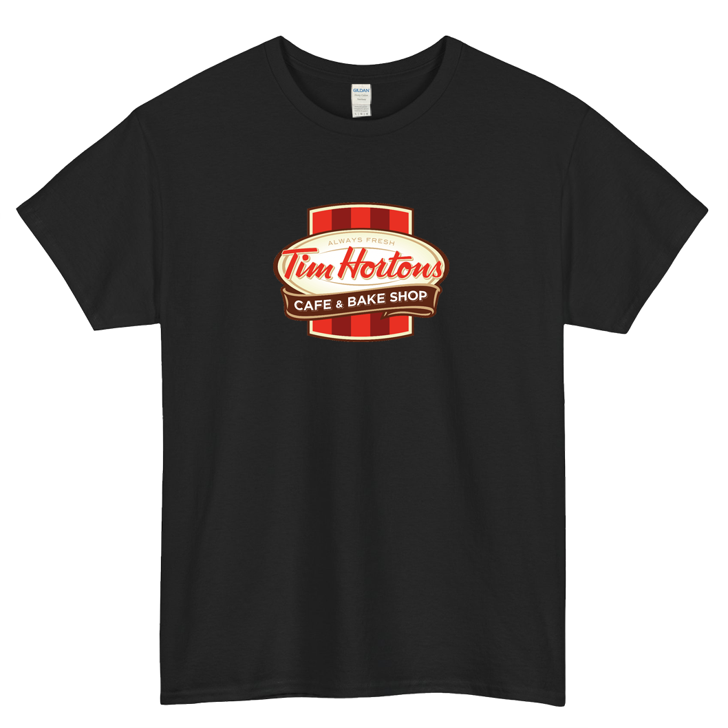 TIM HORTONS FAST FOOD LOGO SHORT SLEEVE T SHIRT -P