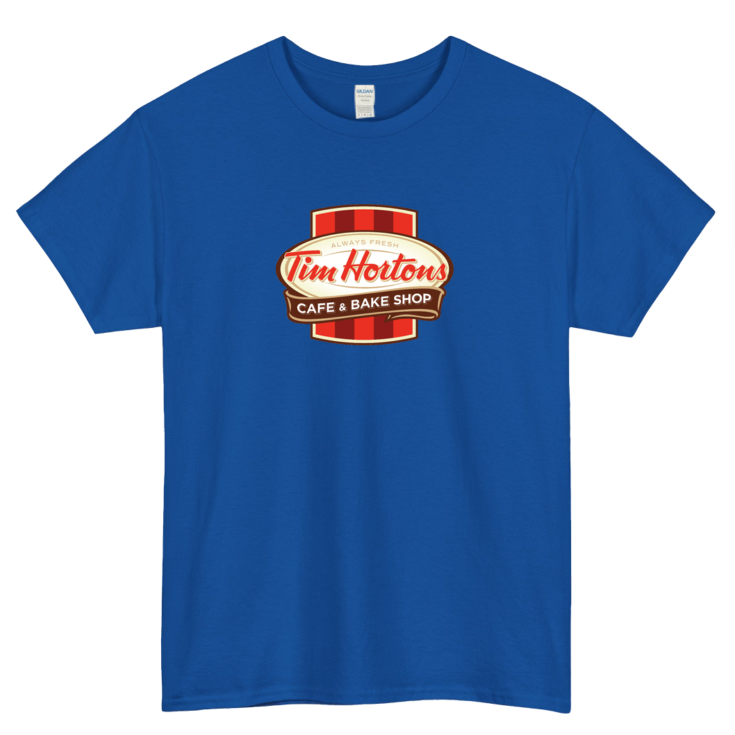 TIM HORTONS FAST FOOD LOGO SHORT SLEEVE T SHIRT -P