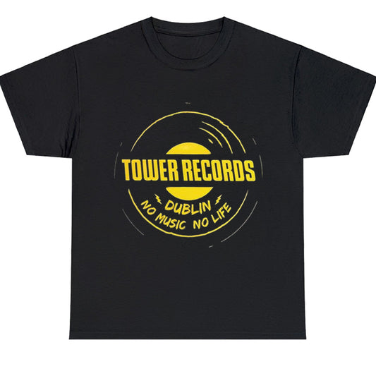 TOWER RECORDS Logo Men's Unisex T Shirt Size S to 3XL