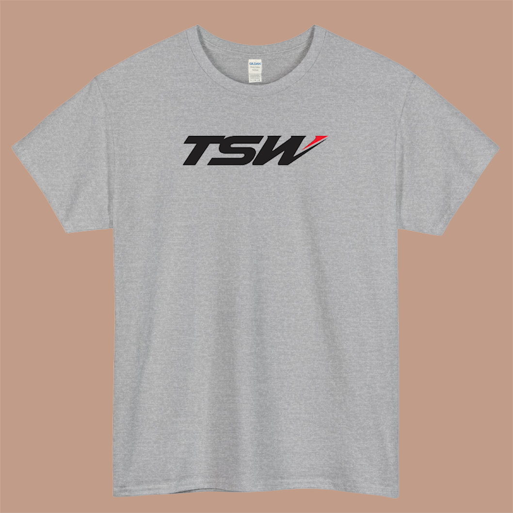 TSW Alloy Wheels Logo Mens Unisex Short Sleeve Gray T-Shirt Size S-3XL