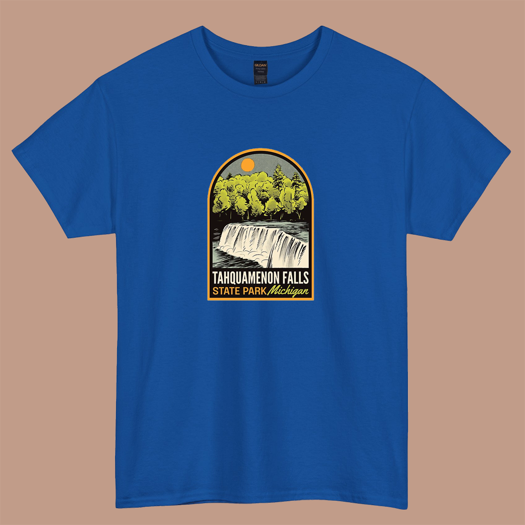 Tahquamenon Falls State Park logo short sleeve t shirt S-5XL - P