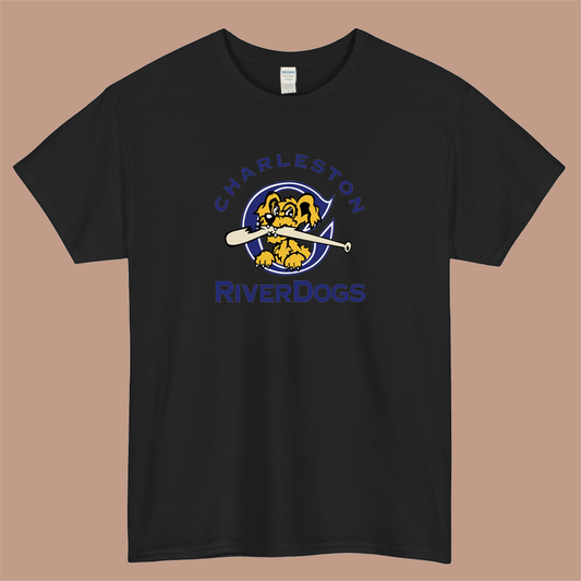 The Charleston RiverDogs Logo Mens Unisex Short Sleeve T-Shirt Size S-3XL - P