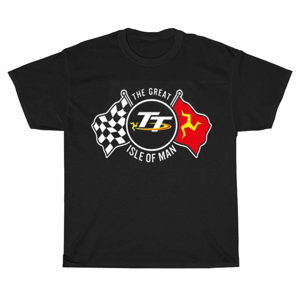 The Great Isle Of Man Flag Logo Men's Unisex T Shirt Size S to 3XL