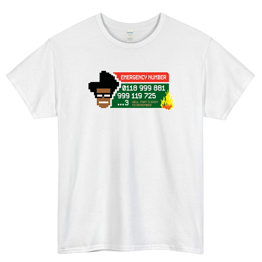 The IT Crowd Emergency Number Logo Mens Unisex Short Sleeve T-Shirt Size S-3XL - P