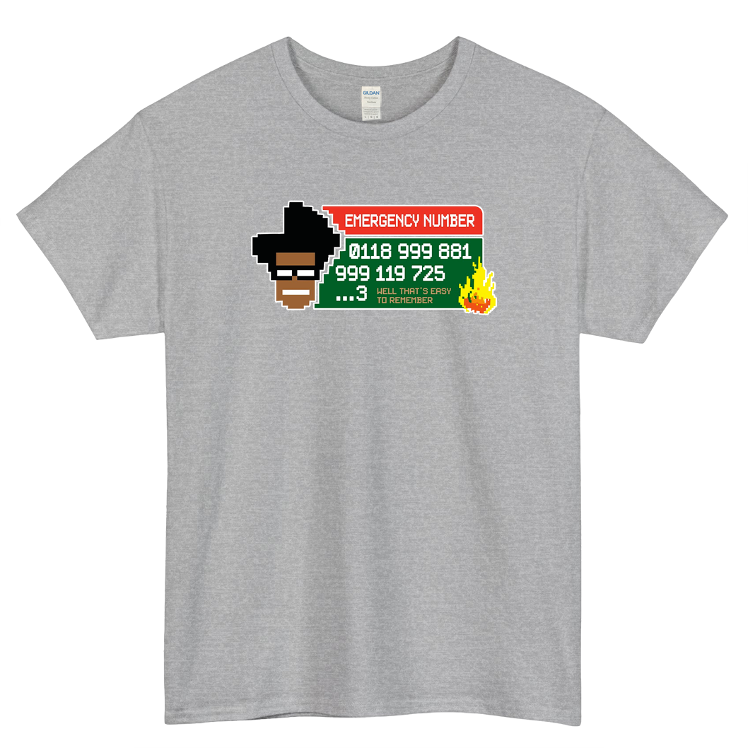 The IT Crowd Emergency Number Logo Mens Unisex Short Sleeve T-Shirt Size S-3XL - P