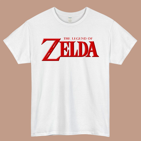The Legend Of Zelda Logo Mens Unisex Short Sleeve White T-Shirt Size S-3XL