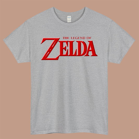 The Legend Of Zelda Logo Mens Unisex Short Sleeve Gray T-Shirt Size S-3XL