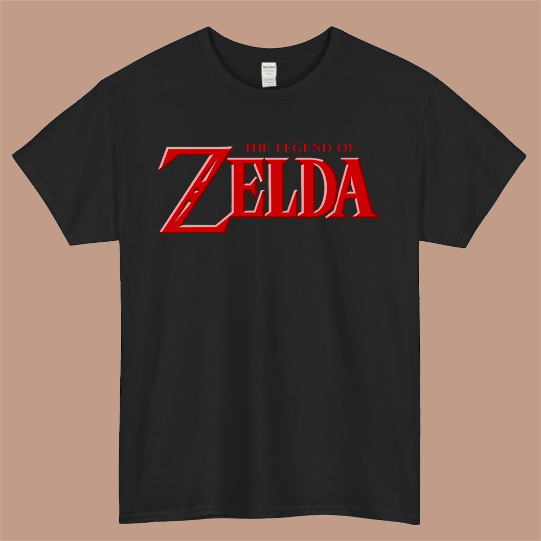 The Legend Of Zelda Logo Mens Unisex Short Sleeve Black T-Shirt Size S-3XL