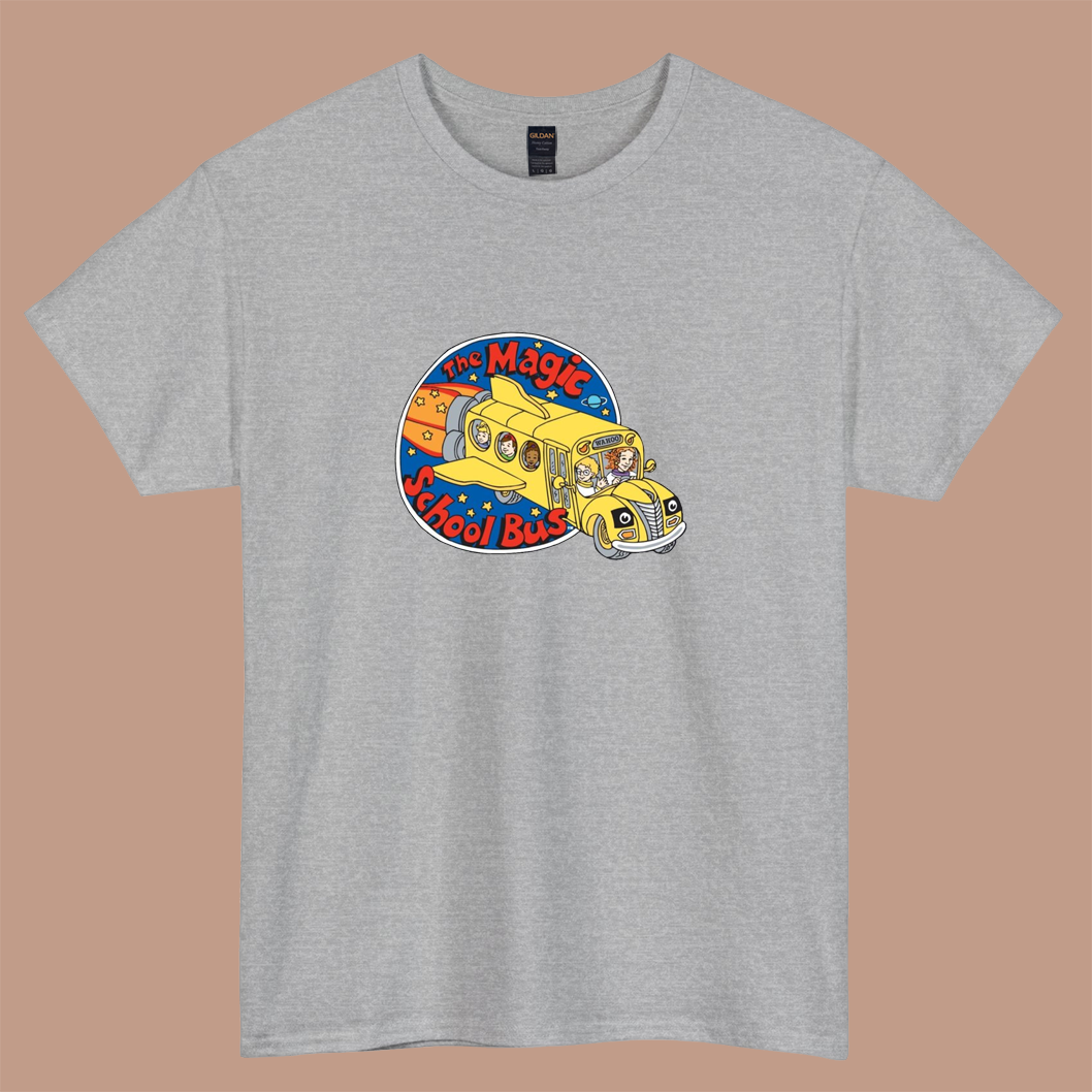 The Magic School Bus logo short sleeve t shirt S-3XL -P