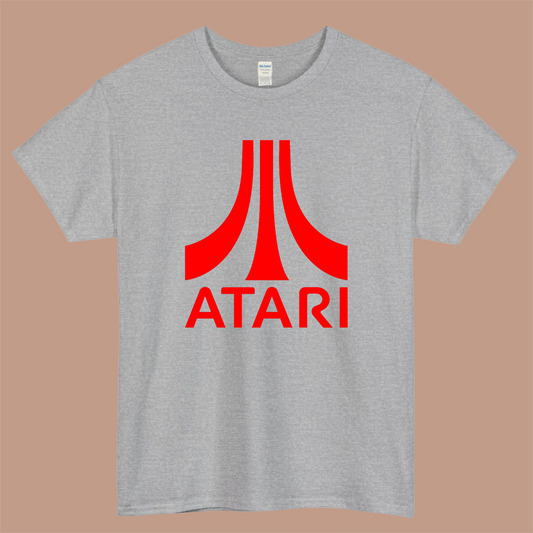 The Origin of the Atari Logo Mens Unisex Short Sleeve Gray T-Shirt Size S-3XL