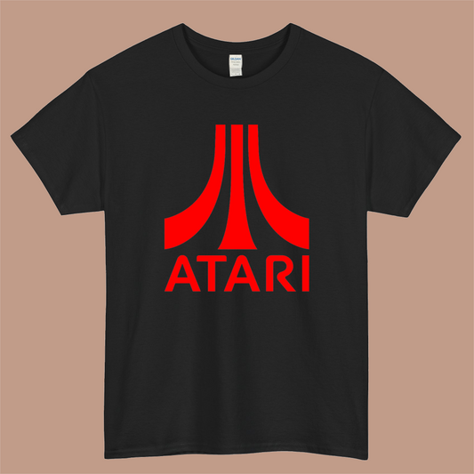 The Origin of the Atari Logo Mens Unisex Short Sleeve Black T-Shirt Size S-3XL