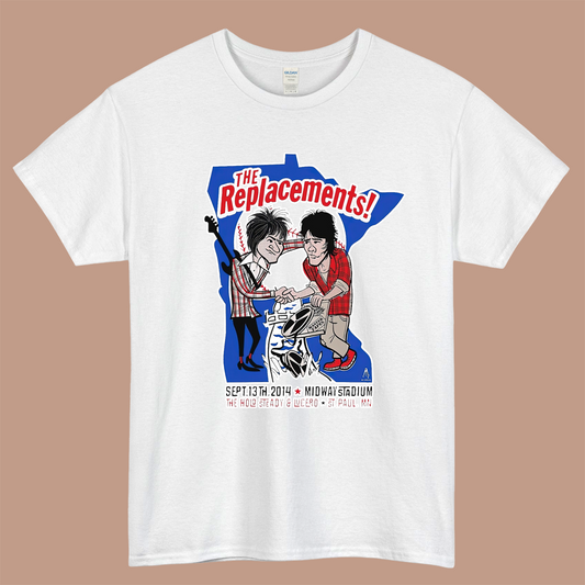 The Replacements Midway Stadium Logo Mens Unisex Short Sleeve White T-Shirt Size S-3XL