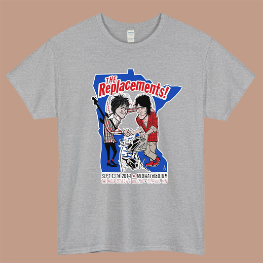 The Replacements Midway Stadium Logo Mens Unisex Short Sleeve Gray T-Shirt Size S-3XL