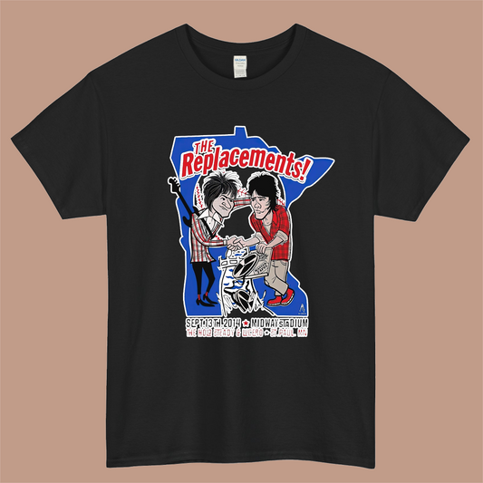 The Replacements Midway Stadium Logo Mens Unisex Short Sleeve Black T-Shirt Size S-3XL
