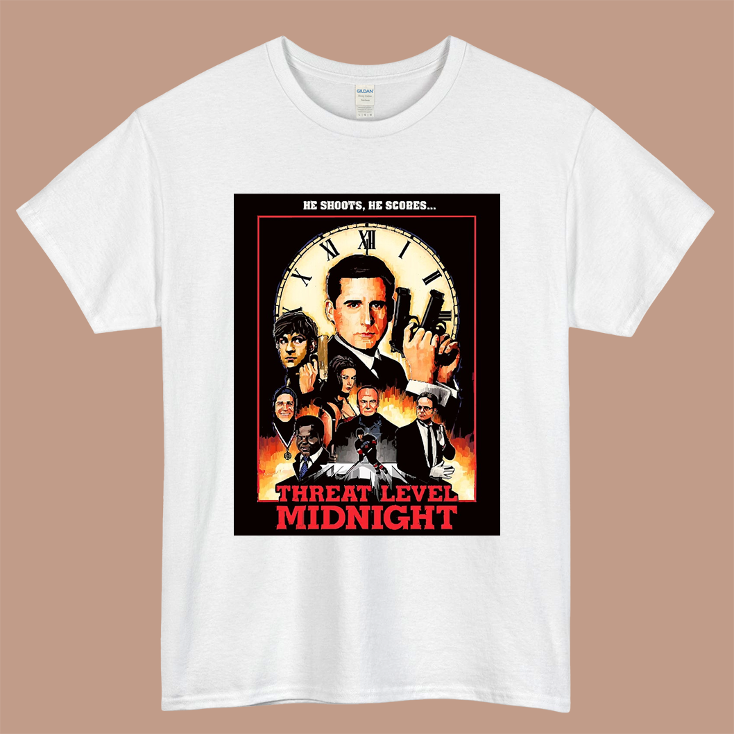 Threat Level Midnight Poster Logo Mens Unisex Short Sleeve White T-Shirt Size S-3XL