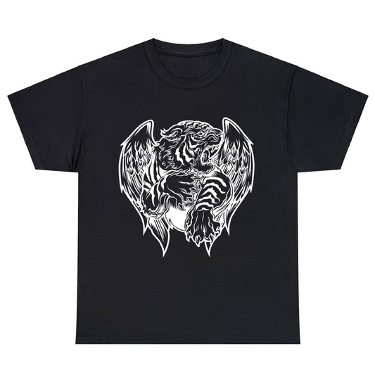 Tiger head wings logo Men's Unisex T Shirt Size S to 3XL