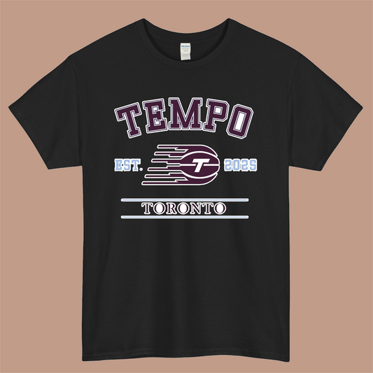 Toronto Tempo WNBA Logo Mens Unisex Short Sleeve Black T-Shirt Size S-3XL