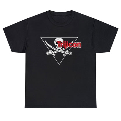 Trijicon Retro Battle Worn White Firearms Logo Unisex Men's T Shirt Size S to 3XL