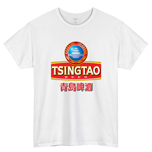 Tsingtao Logo Mens Unisex Short Sleeve T-Shirt Size S-3XL - P
