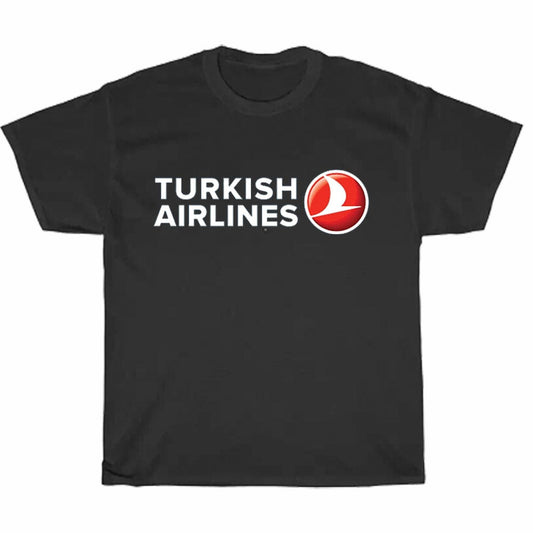 Turkish Airlines Airways Logo Men's Unisex T Shirt Size S to 3XL