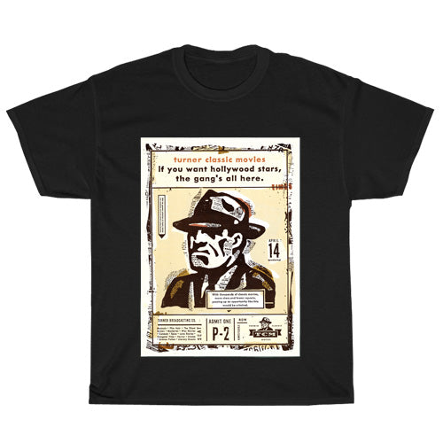 Turner Classic Movies logo Mens Unisex Short Sleeve Black T-Shirt Size S-3XL