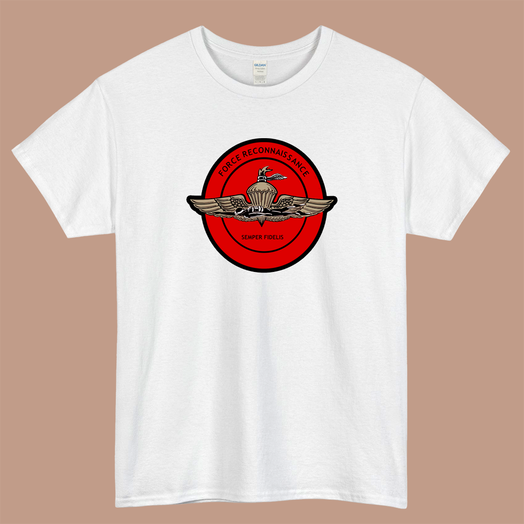United States Marine Corps Force Reconnaissance Logo Mens Unisex Short Sleeve T-Shirt Size S-3XL - P