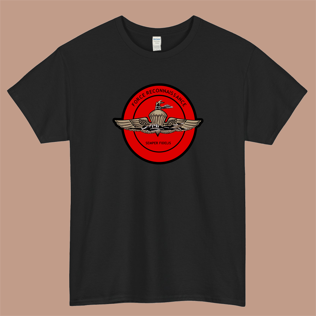 United States Marine Corps Force Reconnaissance Logo Mens Unisex Short Sleeve T-Shirt Size S-3XL - P
