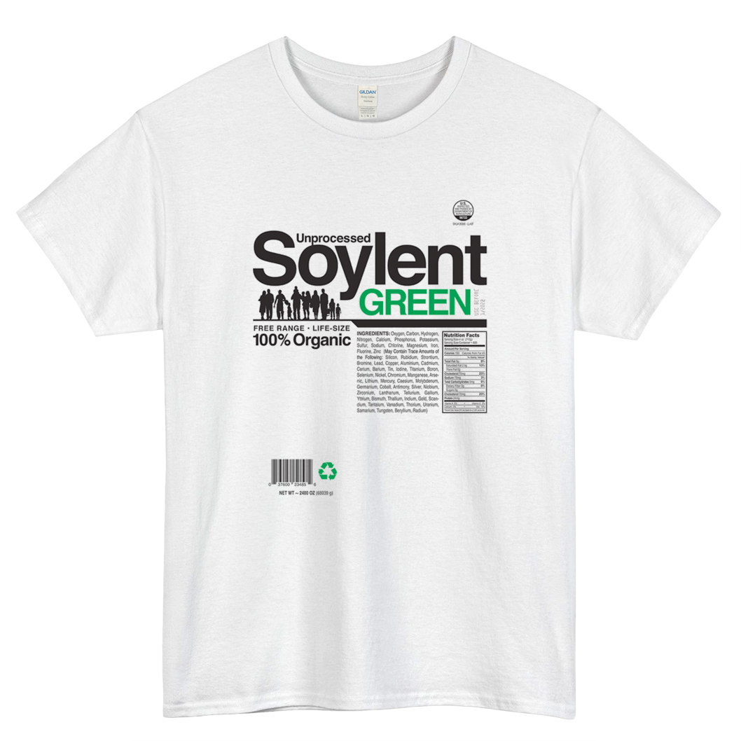 Unprocessed Soylent Green Logo Mens Unisex Short Sleeve T-Shirt Size S-3XL - P