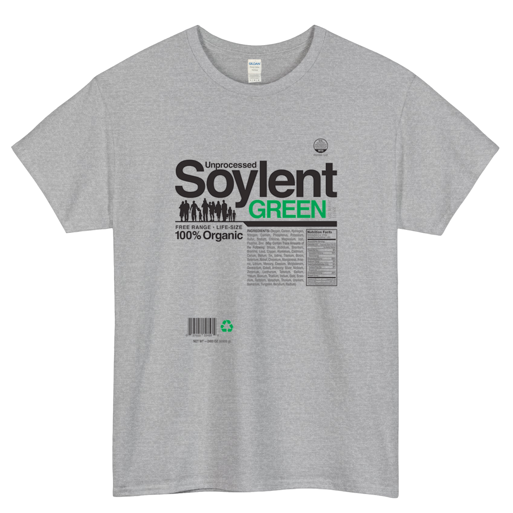 Unprocessed Soylent Green Logo Mens Unisex Short Sleeve T-Shirt Size S-3XL - P
