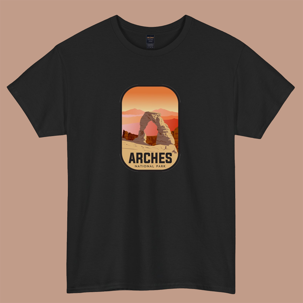 Utah Arches National Park logo short sleeve t shirt S-3XL -P