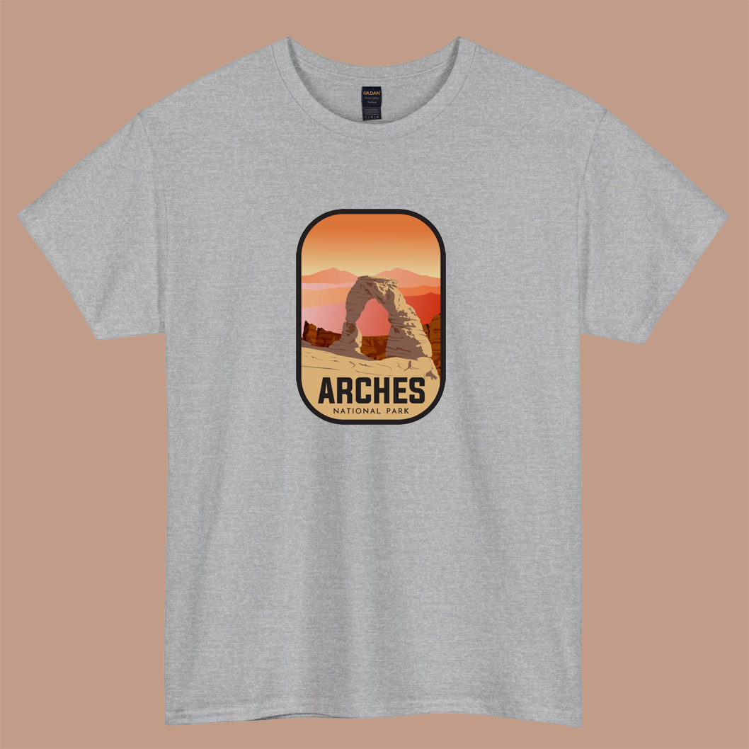 Utah Arches National Park logo short sleeve t shirt S-3XL -P