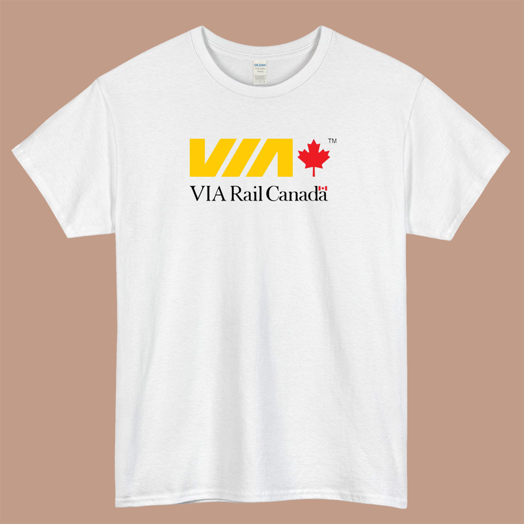 VIA Train Logo Mens Unisex Short Sleeve T-Shirt Size S-3XL